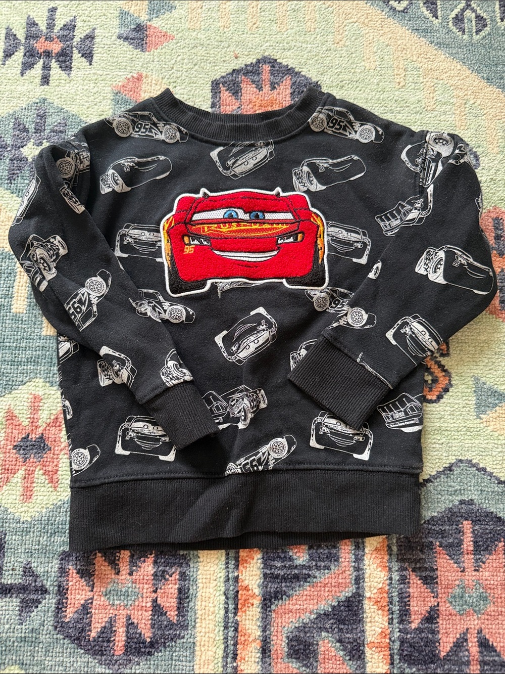 Kids Black Lightning McQueen Sweatshirt Hoodie - Disney Cars